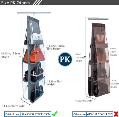 ORGANIZER dompet - 2 Paket, GANGER dompet、2024 MODEL、ORGANIZER dompet untuk lemari、HUK logam tebal, penyimpanan tas tangan