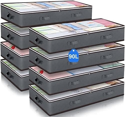 Budding Joy 90L Under Bed Storage Container, Closet Organizer dan Storage Bins, Foldable Underbed Storage Bags untuk