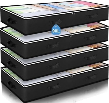 Budding Joy 90L Under Bed Storage Container, Closet Organizer dan Storage Bins, Foldable Underbed Storage Bags untuk