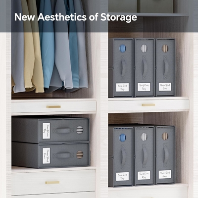 Organiser Sheet dan Storage, 4-Pack, Queen/King Size (Grey), Bed Sheet Organizer, Kain Storage Bin untuk Sheets,