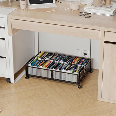 Storage di bawah tempat tidur dengan roda di bawah tempat tidur wadah penyimpanan logam besar lipat ruang-menghemat di bawah tempat tidur laci sepatu