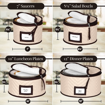 Cina Kontainer penyimpanan 5-pcs Set Pindah Kotak Untuk Perlengkapan Makan Malam, gelas, piring, cangkir Dan Saucers Kuat Quilted
