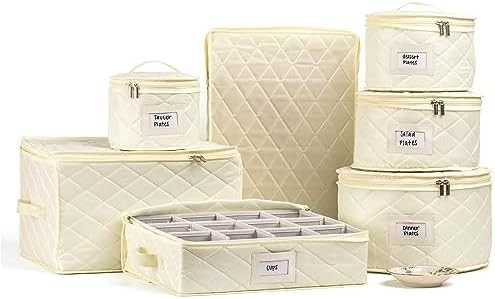 KIT penyimpanan 7PC piring dengan 48 potongan-ke-ukuran felt bagian dalam