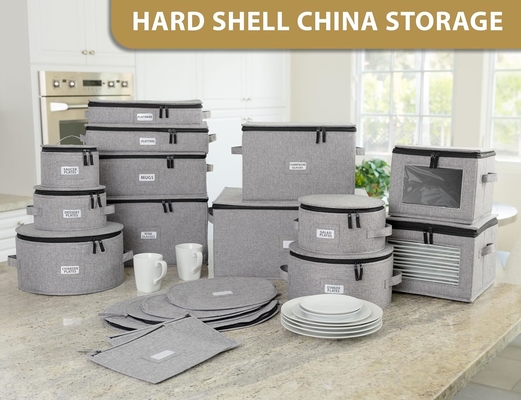 CHINA Storage - SET OF 6 CASES FOR FINE CHINA ACCESSORIES Storage - HOLDS BOATS, BOWLS, PELATES kecil dan besar