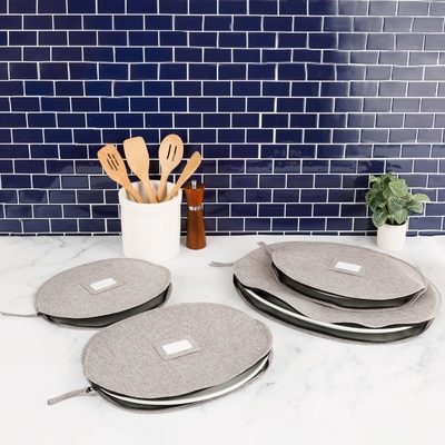 CHINA Storage - SET OF 6 CASES FOR FINE CHINA ACCESSORIES Storage - HOLDS BOATS, BOWLS, PELATES kecil dan besar