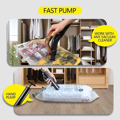 12 Paket kantong penyimpanan vakum (3 X JUMBO, 3 X LARGE, 3 X MEDIUM, 3 X LITTLE), SPASSE SAVER SEALER KOMPRESI kantong dengan