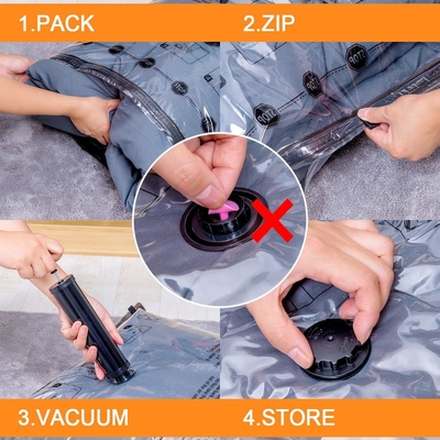 12 Paket kantong penyimpanan vakum (3 X JUMBO, 3 X LARGE, 3 X MEDIUM, 3 X LITTLE), SPASSE SAVER SEALER KOMPRESI kantong dengan