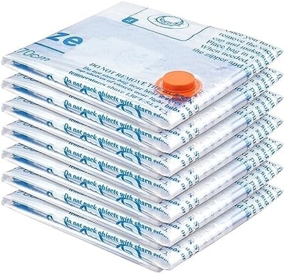 8 Paket kantong penyimpanan vakum dengan pompa udara listrik, 2 JUMBO, 2 besar, 2 sedang, 2 kantong kecil