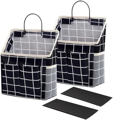 2 Paket Tas Gantung Dinding ORGANIZER keranjang dengan kantong untuk kamar mandi kamar tidur dapur kamar asrama esensial RV penyimpanan dan
