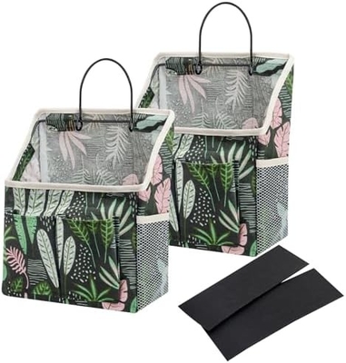 2 Paket Tas Gantung Dinding ORGANIZER keranjang dengan kantong untuk kamar mandi kamar tidur dapur kamar asrama esensial RV penyimpanan dan