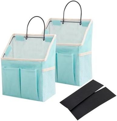 2 Paket Tas Gantung Dinding ORGANIZER keranjang dengan kantong untuk kamar mandi kamar tidur dapur kamar asrama esensial RV penyimpanan dan