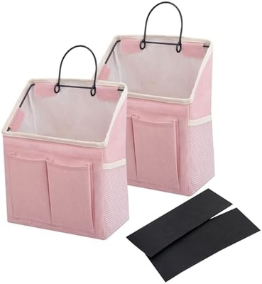 2 Paket Tas Gantung Dinding ORGANIZER keranjang dengan kantong untuk kamar mandi kamar tidur dapur kamar asrama esensial RV penyimpanan dan
