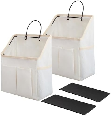 2 Paket Tas Gantung Dinding ORGANIZER keranjang dengan kantong untuk kamar mandi kamar tidur dapur kamar asrama esensial RV penyimpanan dan