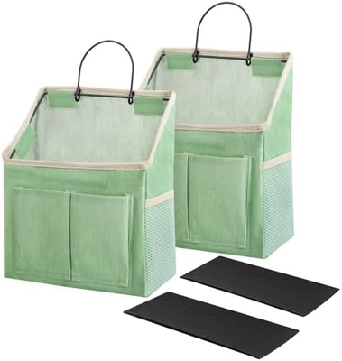 2 Paket Tas Gantung Dinding ORGANIZER keranjang dengan kantong untuk kamar mandi kamar tidur dapur kamar asrama esensial RV penyimpanan dan