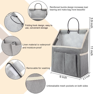 2 Paket Tas Gantung Dinding ORGANIZER keranjang dengan kantong untuk kamar mandi kamar tidur dapur kamar asrama esensial RV penyimpanan dan