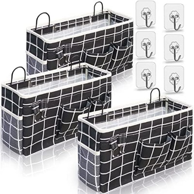 2PCS hanging basket untuk mengatur, kain dinding penyimpanan basket, wall organizer untuk lemari, dapur, kamar tidur, kantor,