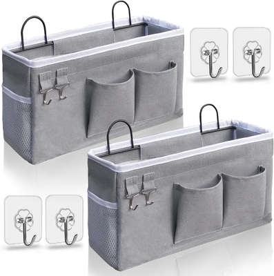 2PCS hanging basket untuk mengatur, kain dinding penyimpanan basket, wall organizer untuk lemari, dapur, kamar tidur, kantor,