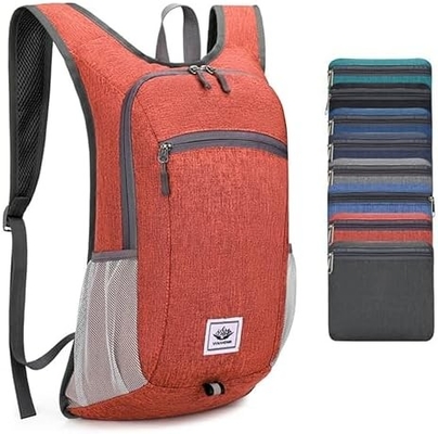 Tas ransel hiking 15L Ultralight Ringan Kemasan ransel hiking Water Resistant Lipat Daypack untuk perjalanan (Grey)