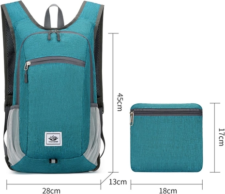 Tas ransel hiking 15L Ultralight Ringan Kemasan ransel hiking Water Resistant Lipat Daypack untuk perjalanan (Grey)