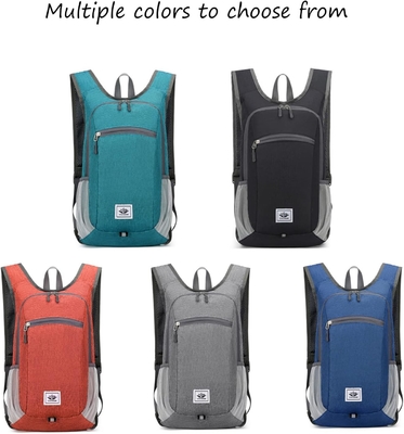Tas ransel hiking 15L Ultralight Ringan Kemasan ransel hiking Water Resistant Lipat Daypack untuk perjalanan (Grey)