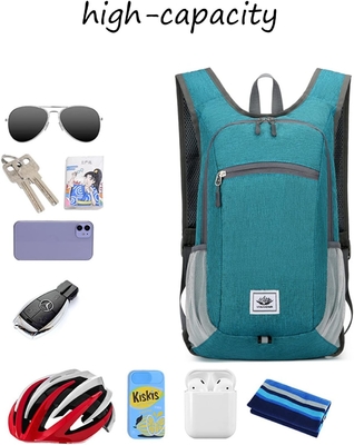 Tas ransel hiking 15L Ultralight Ringan Kemasan ransel hiking Water Resistant Lipat Daypack untuk perjalanan (Grey)