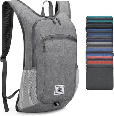 Tas ransel hiking 15L Ultralight Ringan Kemasan ransel hiking Water Resistant Lipat Daypack untuk perjalanan (Grey)