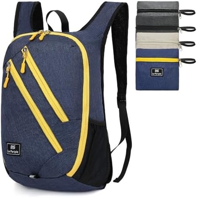 Tas ransel Daypack kecil 15L Hiking ransel lipat ransel kecil ringan tas ransel Packable paket hari perjalanan untuk wanita pria, bl