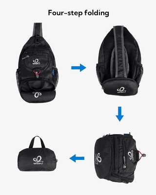 Airfly Packable kecil crossbody Sling ransel bahu tas dada Daypack untuk hiking perjalanan