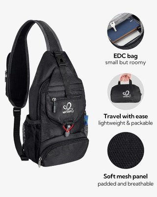 Airfly Packable kecil crossbody Sling ransel bahu tas dada Daypack untuk hiking perjalanan