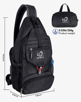 Airfly Packable kecil crossbody Sling ransel bahu tas dada Daypack untuk hiking perjalanan