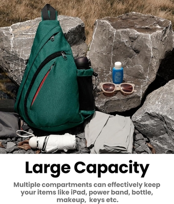 OutdoorMaster Sling Bag, Hiking Daypack, Crossbody Shoulder Chest Urban Outdoor Travel Backpack untuk Wanita &amp; Pria