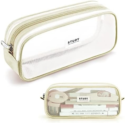 Kalidi Grid Mesh Pencil Case Kapasitas Besar Pencil Case Pencil Bag Besar Dengan Zipper Kantong Alat tulis sederhana Pen Estetika
