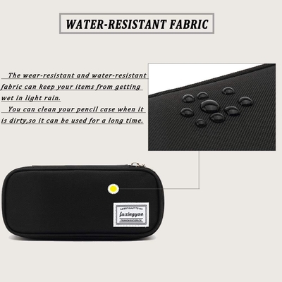 FUXINGYAO PENCIL CASE, MULTI-SLOT PENCIL POCH, PORTABLE PENCIL BAG, PEN CASE FOR& OFFICE ((BLACK))