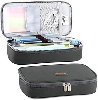 Homecube Pencil Case Kapasitas Pencil Holder Box Makeup Pen Tas Kantong Kain Oxford Storage Bag Besar