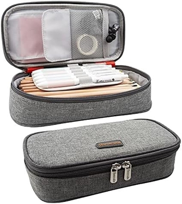 Homecube Pencil Case Kapasitas Pencil Holder Box Makeup Pen Tas Kantong Kain Oxford Storage Bag Besar