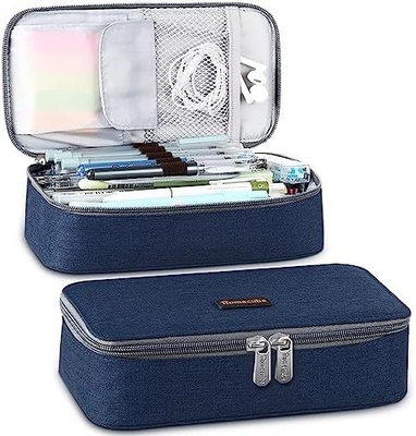 Homecube Pencil Case Kapasitas Pencil Holder Box Makeup Pen Tas Kantong Kain Oxford Storage Bag Besar