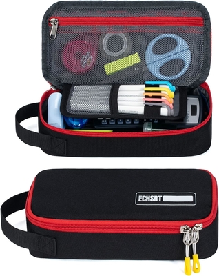 ECHSRT Kasus Pensil Besar, Kantong Pensil Estetika Dengan Kapasitas Besar, Kantong Alat Tulis Portable Minimalis Dengan Pegangan Untuk
