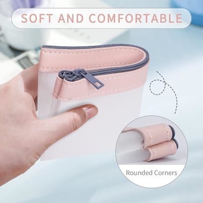 Klasik Pencil Case 4 Pack Zipper Pencil Bag, Multifungsi Clear Pen Bag Organizer Stationery Storage Bag