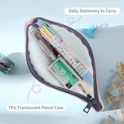 Klasik Pencil Case 4 Pack Zipper Pencil Bag, Multifungsi Clear Pen Bag Organizer Stationery Storage Bag