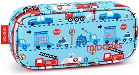 mibasies Kids Pencil Case for Girls and Boys Soft Rainbow Pen Box Bag (Rainbow 1)