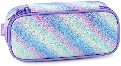 mibasies Kids Pencil Case for Girls and Boys Soft Rainbow Pen Box Bag (Rainbow 1)