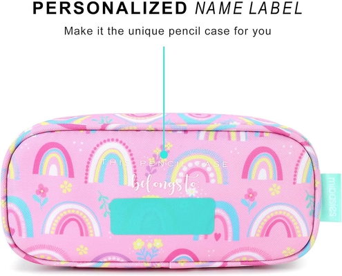 mibasies Kids Pencil Case for Girls and Boys Soft Rainbow Pen Box Bag (Rainbow 1)