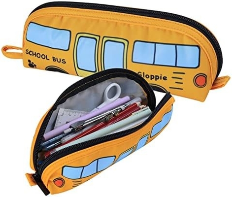 Gloppie Cute Pencil Case Kawaii Pencil Pouch Pencil Case kecil Kantong pensil sederhana dengan Zipper Pen Case Bus Pen Case,