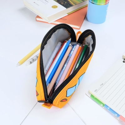Gloppie Cute Pencil Case Kawaii Pencil Pouch Pencil Case kecil Kantong pensil sederhana dengan Zipper Pen Case Bus Pen Case,