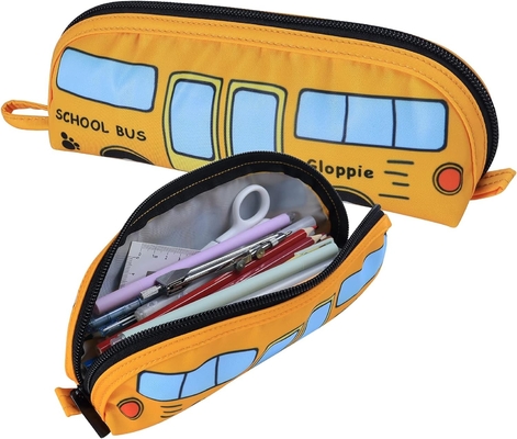 Gloppie Cute Pencil Case Kawaii Pencil Pouch Pencil Case kecil Kantong pensil sederhana dengan Zipper Pen Case Bus Pen Case,