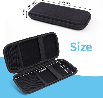 Idream365 Upgraded Hard Pencil Case Box For Adluts,Durable Pen Carrying Case dengan Zipper-Black