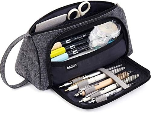 EASTHILL Kapasitas besar Pencil Case Tas Pen Case Kantong Kantor Kantong Sekolah Perguruan Tinggi Office Organizer untuk Remaja Gadis