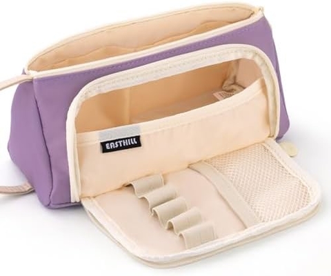 EASTHILL Kapasitas besar Pencil Case Tas Pen Case Kantong Kantor Kantong Sekolah Perguruan Tinggi Office Organizer untuk Remaja Gadis