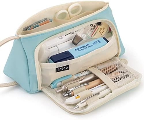 EASTHILL Kapasitas besar Pencil Case Tas Pen Case Kantong Kantor Kantong Sekolah Perguruan Tinggi Office Organizer untuk Remaja Gadis