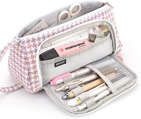 EASTHILL Kapasitas besar Pencil Case Tas Pen Case Kantong Kantor Kantong Sekolah Perguruan Tinggi Office Organizer untuk Remaja Gadis